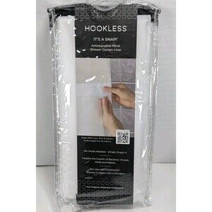 Hookless It'S a Snap! Plastic PEVA Snap In Replacement Shower Curtain Liner New